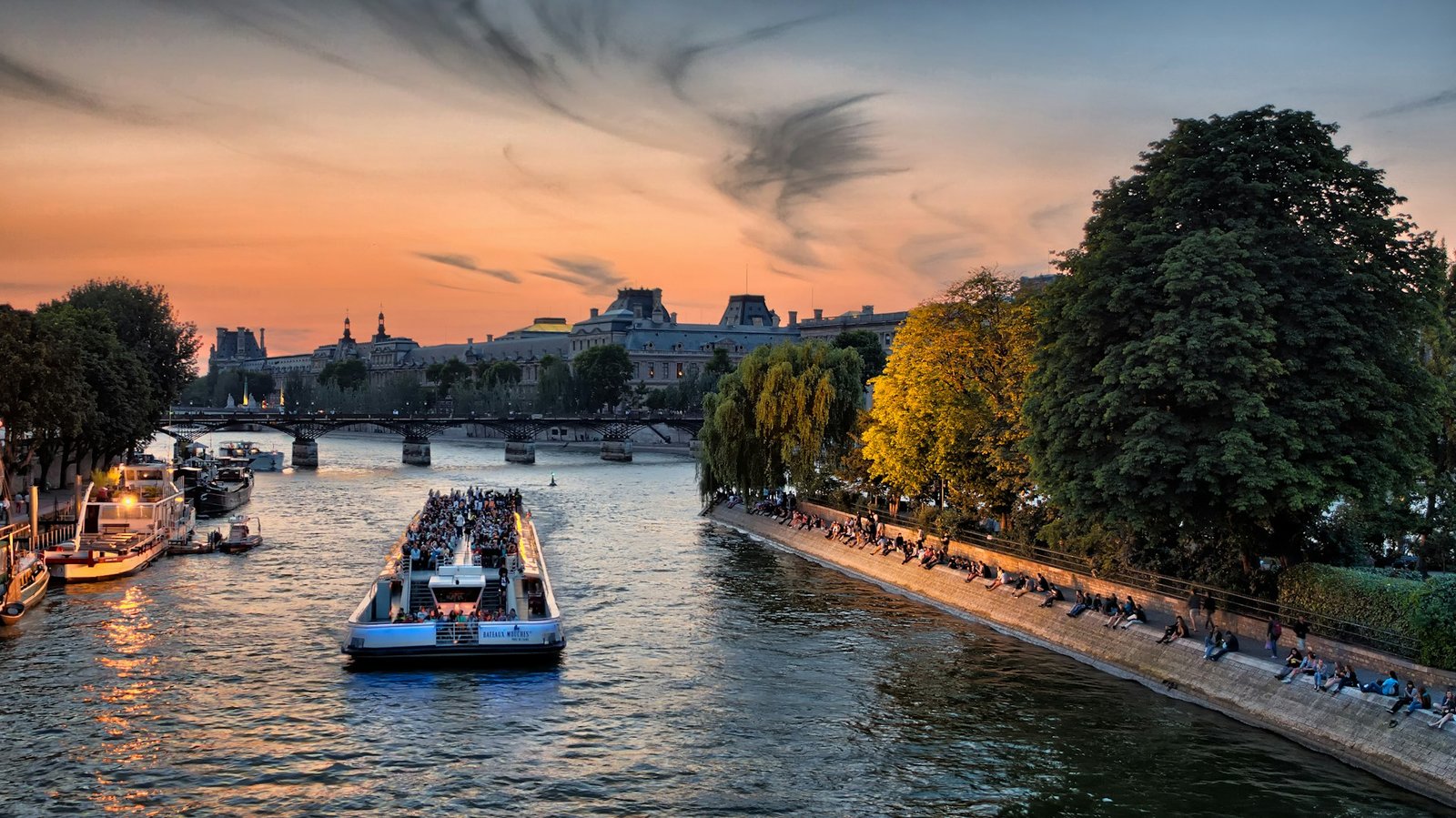 a beautiful river with boat