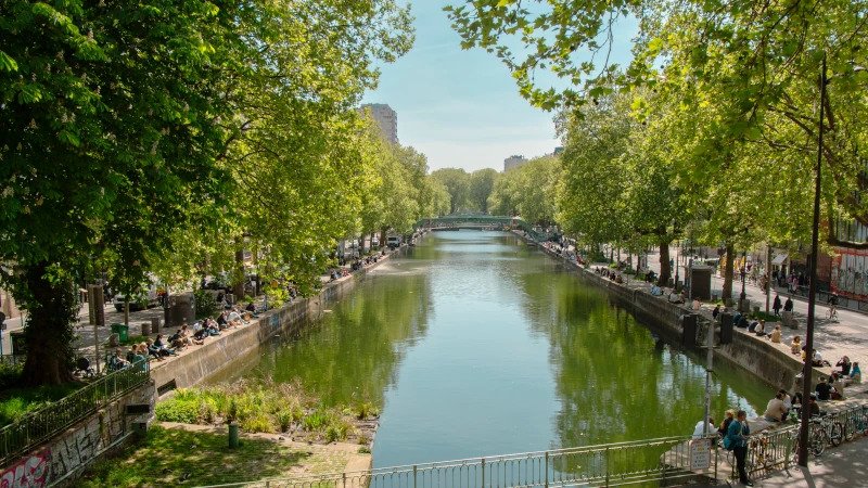 a beautiful canal in paris