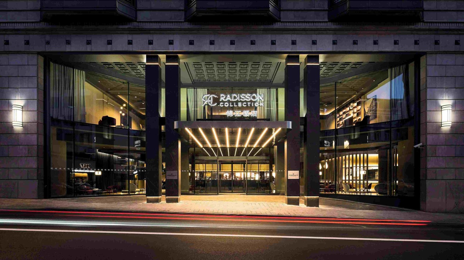 entrance of a hotel